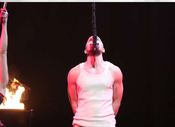 A star of "Americas Got Talent" who was paralysed in a stunt insists that he did nothing improper.