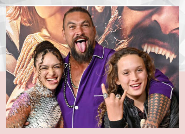 At the "Slumberland" premiere, Jason Momoa and his children demonstrate that humour runs in the family.