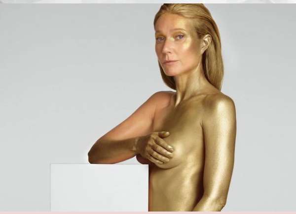CELEBRITY SUITS Celebrities that bravely went n*de for their birthday, including Amanda Holden on cake and Gwyneth Paltrow being doused in gold