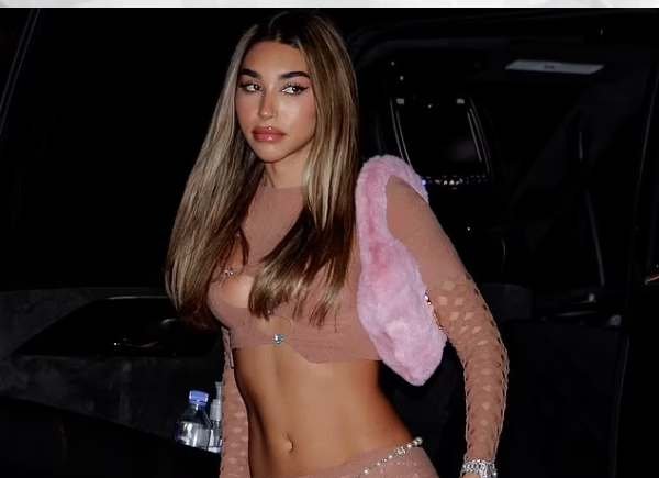 Chantel Jeffries makes a very sensual entrance at the Amsterdam premiere afterparty in New York City wearing a mini skirt and a shirt with cleavage-baring cutouts.