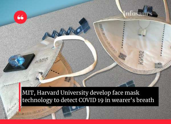 MIT-Harvard University develop face mask technology to detect COVID 19 in wearers breath 